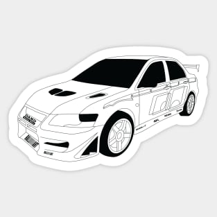 FF Lancer Evo VI Black Outline Sticker